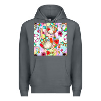Rock summer gnome seamless pattern Premium Hoodie - BundleAndBundleShop