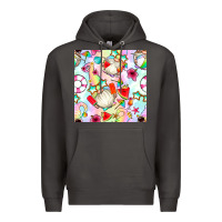Smoke summer gnome seamless pattern Premium Hoodie - BundleAndBundleShop