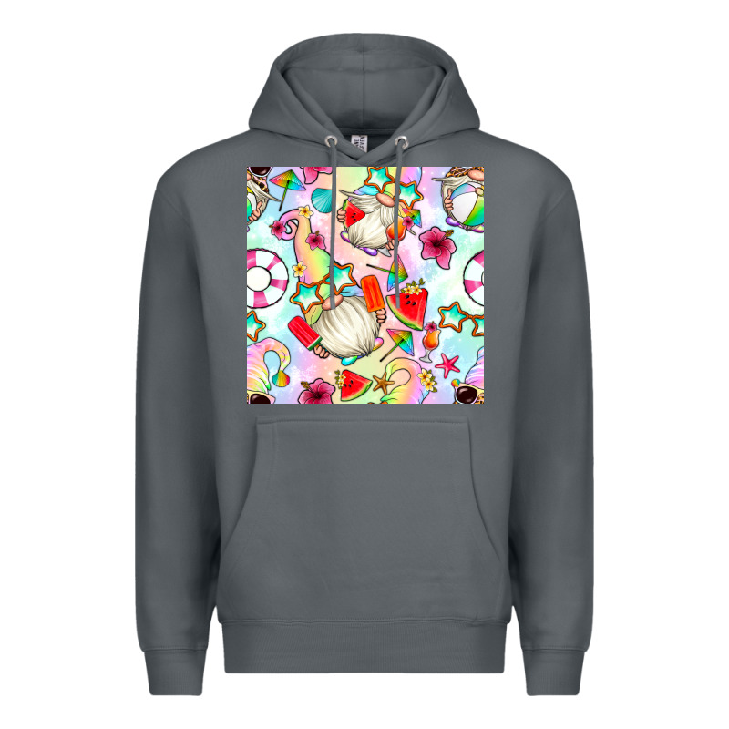 Summer Gnome Seamless Pattern Premium Hoodie by BundleAndBundleShop | Teevron