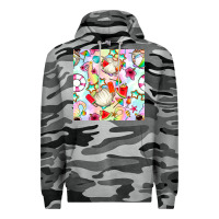 Slate Camo summer gnome seamless pattern Premium Hoodie - BundleAndBundleShop