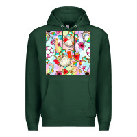 Sports Green summer gnome seamless pattern Premium Hoodie - BundleAndBundleShop