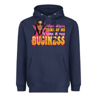 Navy afro black boss lady Heavyweight Hoodie - texasbilliewilder