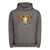 Pigment Tornado bull skull sunflowers and feathers Urban Hoodie - AdoDesignShop