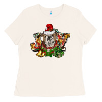 Christmas Joy English Bulldog Ladies Tee | Teevron