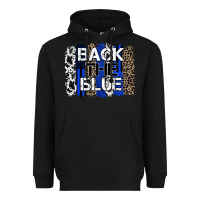 Black back the blue brushstroke Heavyweight Hoodie - Zillion Design Studio