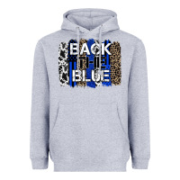 Heather Grey back the blue brushstroke Heavyweight Hoodie - Zillion Design Studio