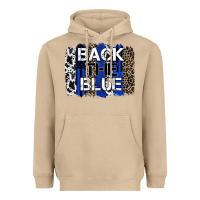 Back The Blue Brushstroke Heavyweight Hoodie | Teevron