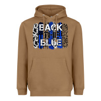 Toasted Coconut back the blue brushstroke Heavyweight Hoodie - Zillion Design Studio