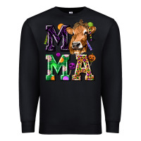 Black Mama Cow Halloween Premium Sweatshirt - texasbilliewilder