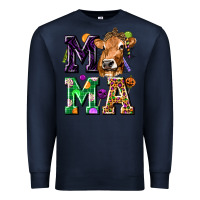 Navy Mama Cow Halloween Premium Sweatshirt - texasbilliewilder