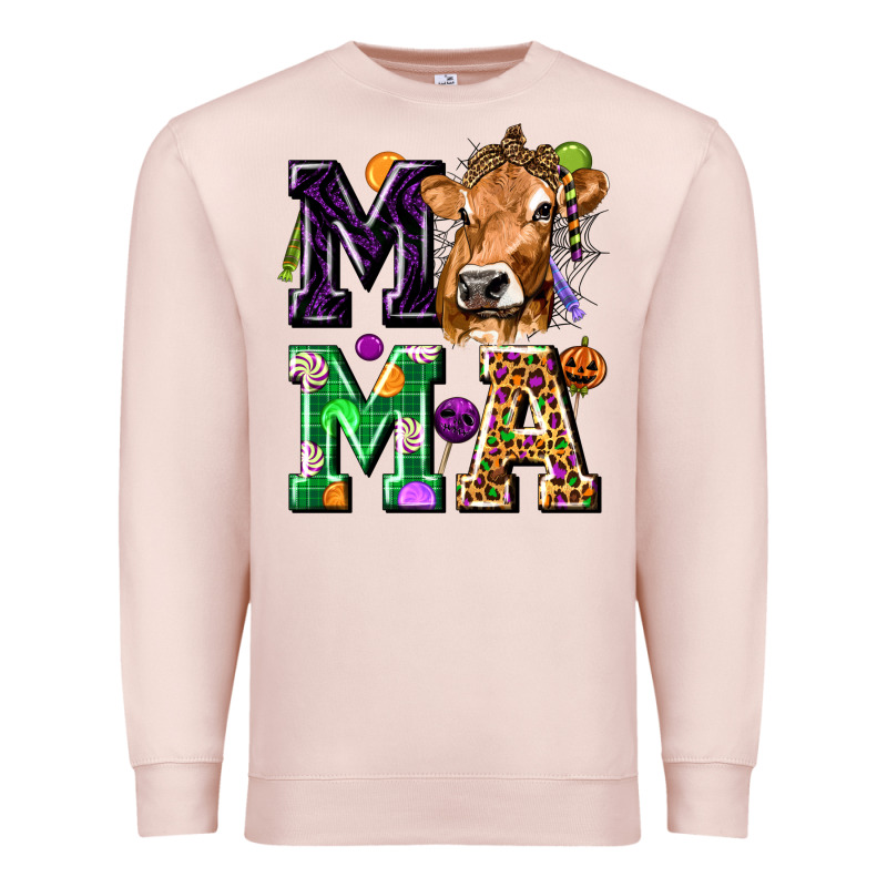 Mama Cow Halloween Premium Sweatshirt by texasbilliewilder | Teevron