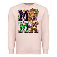 Pale Pink Mama Cow Halloween Premium Sweatshirt - texasbilliewilder
