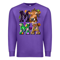 Purple Mama Cow Halloween Premium Sweatshirt - texasbilliewilder