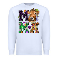 White Mama Cow Halloween Premium Sweatshirt - texasbilliewilder