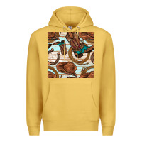 Antique Gold cowboy western seamless pattern Premium Hoodie - BundleAndBundleShop
