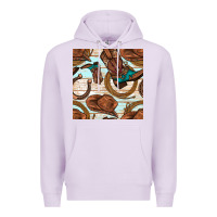 Lilac cowboy western seamless pattern Premium Hoodie - BundleAndBundleShop