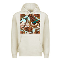 Oatmeal Heather cowboy western seamless pattern Premium Hoodie - BundleAndBundleShop