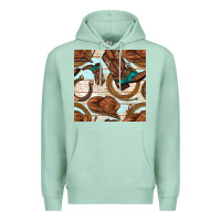 Seafoam cowboy western seamless pattern Premium Hoodie - BundleAndBundleShop