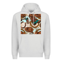 Dove Grey cowboy western seamless pattern Premium Hoodie - BundleAndBundleShop