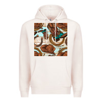 Pale Pink cowboy western seamless pattern Premium Hoodie - BundleAndBundleShop