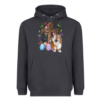 Smoke Easter bunny and floral cross Heavyweight Hoodie - RanaPortraitStore