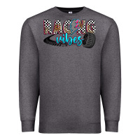 Charcoal Heather racing vibes Premium Sweatshirt - Zillion Design Studio