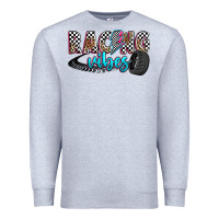Heather Grey racing vibes Premium Sweatshirt - Zillion Design Studio