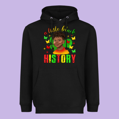 Heavyweight Hoodie a little black history with boy juneteenth