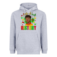 Heather Grey a little black history with boy juneteenth Heavyweight Hoodie - texasbilliewilder
