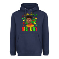 Navy a little black history with boy juneteenth Heavyweight Hoodie - texasbilliewilder