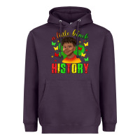 Plum a little black history with boy juneteenth Heavyweight Hoodie - texasbilliewilder