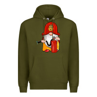Army Green firefighter gnomes Premium Hoodie - Artiststas