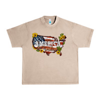 French Oak usa map Urban Heavy Tee - Artiststas