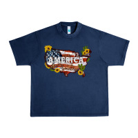 Navy usa map Urban Heavy Tee - Artiststas