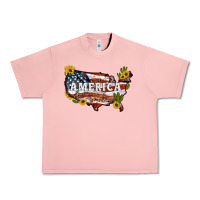 Salmon usa map Urban Heavy Tee - Artiststas