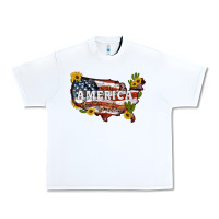 White usa map Urban Heavy Tee - Artiststas