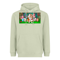 Matcha Spring Easter Bunny Heavyweight Hoodie - RanaPortraitStore