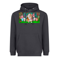 Smoke Spring Easter Bunny Heavyweight Hoodie - RanaPortraitStore