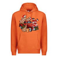 Carrot christmas tree cake with farm track and santa ado Premium Hoodie - AdoDesignShop