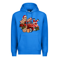 True Royal christmas tree cake with farm track and santa ado Premium Hoodie - AdoDesignShop