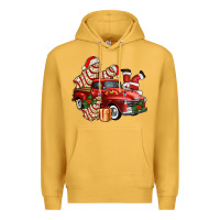 Christmas Tree Cake With Farm Track And Santa Ado Premium Hoodie | Teevron