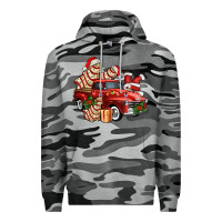 Slate Camo christmas tree cake with farm track and santa ado Premium Hoodie - AdoDesignShop