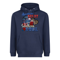 Navy american heart southern soul Heavyweight Hoodie - Zillion Design Studio