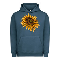 Pigment Midnight Navy sunflower Urban Hoodie - AdoDesignShop