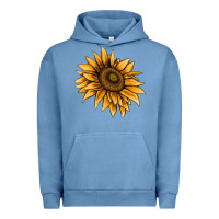 Pigment Pebble Blue sunflower Urban Hoodie - AdoDesignShop