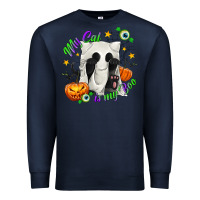 Navy My Cat Is My Boo Premium Sweatshirt - texasbilliewilder