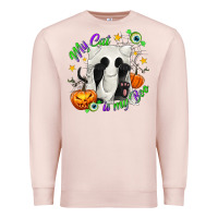 Pale Pink My Cat Is My Boo Premium Sweatshirt - texasbilliewilder