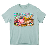 Arona Happy Easter Animal Farm Truck Heavy Core Tee - CowhideDigitalArt