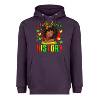 Plum a little black history with girl juneteenth Heavyweight Hoodie - texasbilliewilder