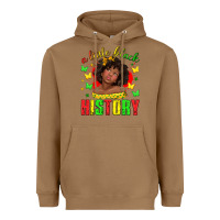 Toasted Coconut a little black history with girl juneteenth Heavyweight Hoodie - texasbilliewilder